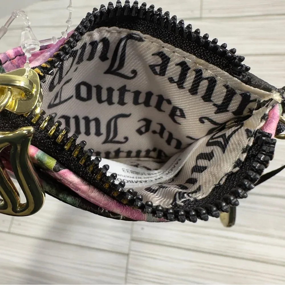 NWOT JUICY COUTURE FLORAL KEY FOB & CARD CASE‎ HOLDER